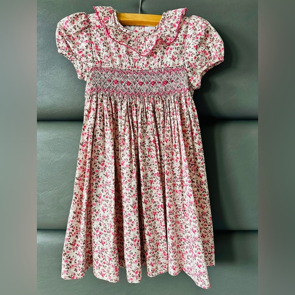 Edgehill Collection Pink Floral Smocked Dress - Picture 1 of 5